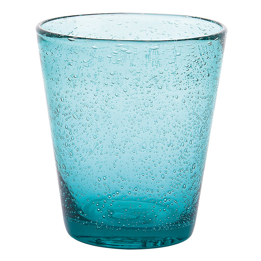 Turquoise water glass 330 ml, blown glass, Cancun Satin