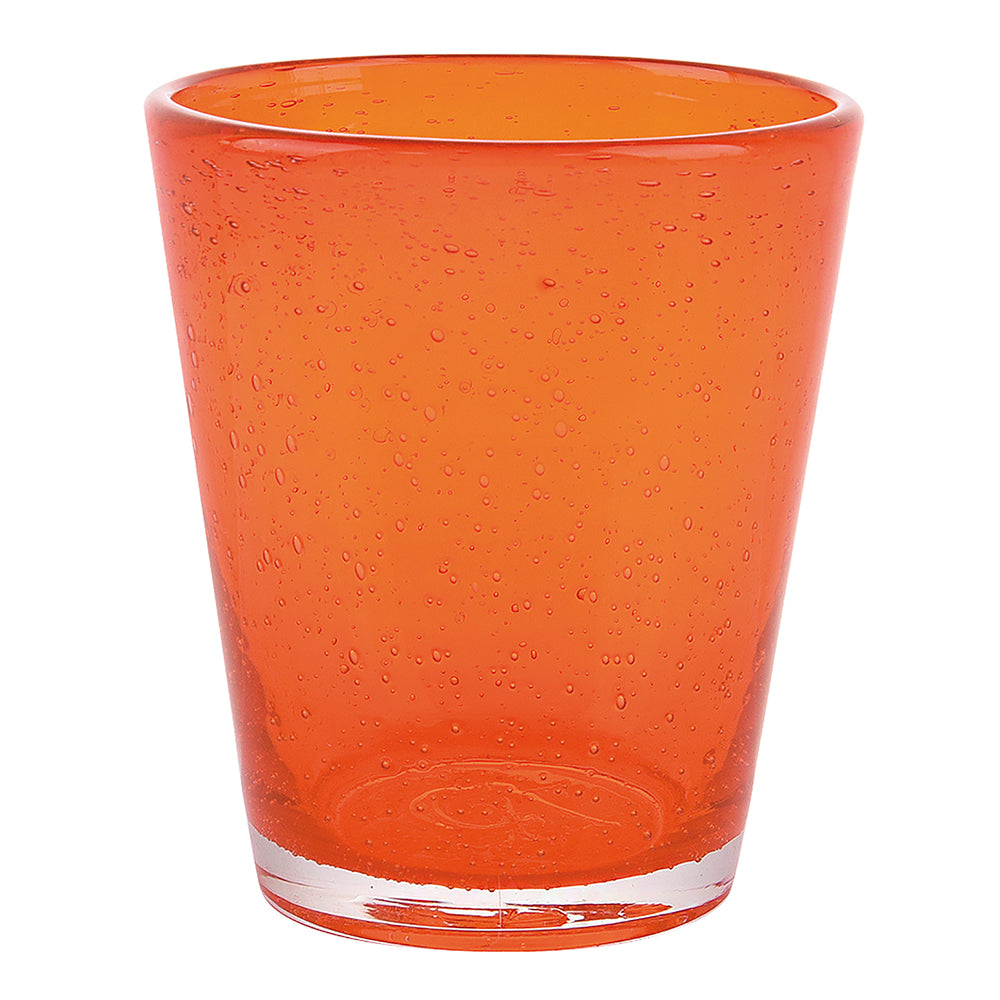 Orange water glass 330 ml, blown glass, Cancun Satin