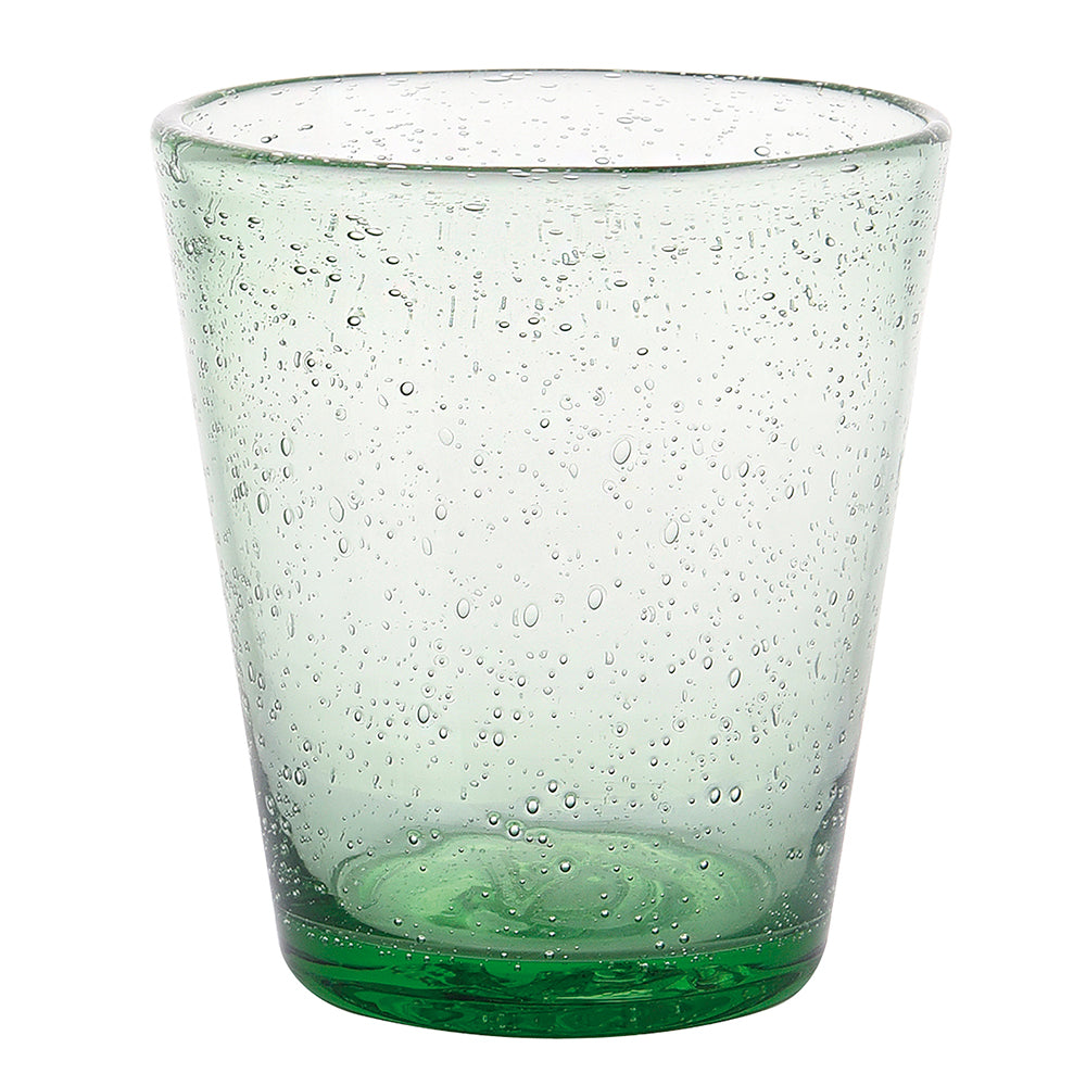 Light green water glass 330 ml, blown glass, Cancun Satin