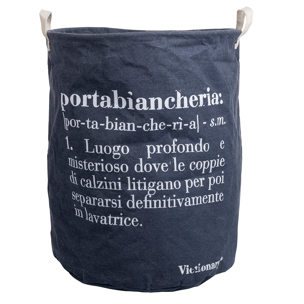 Round laundry basket 40xh.50 cm in fabric,Victionary