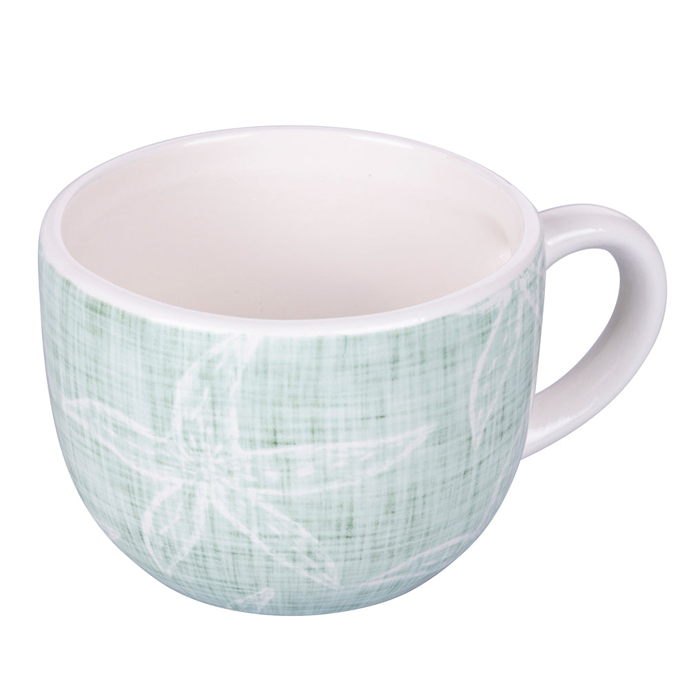 Jumbo 392 ml ceramic mug, Mediterranean decor, Cozumel