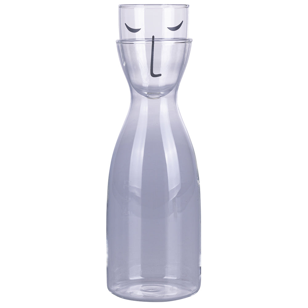 Vis à Vis Borosilicate carafe with glass