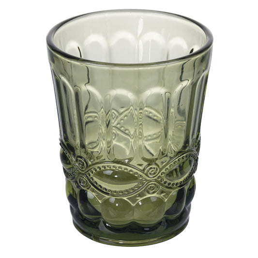 Dark green 240 ml glass water glass, Nobilis