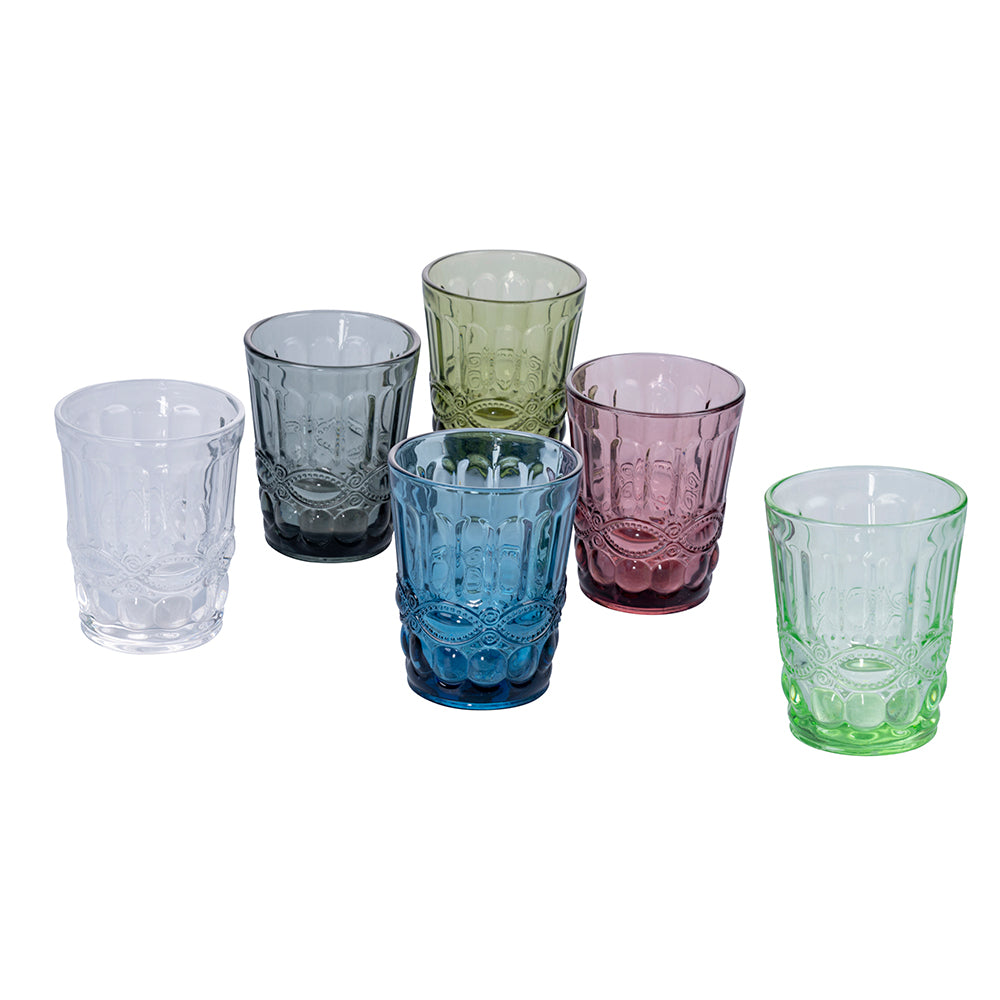 Set of 6 water glasses 280 ml glass, Nobilis