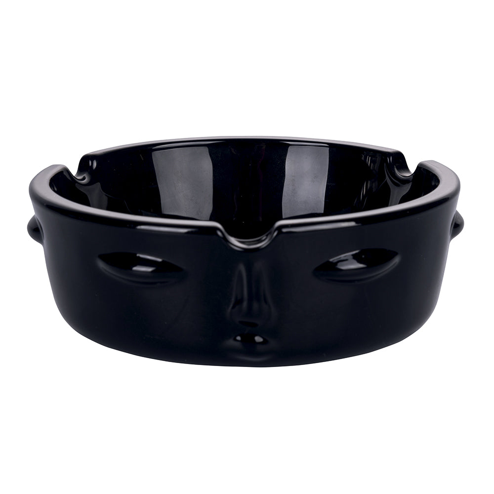 Vis a vis Ashtray of glass, black