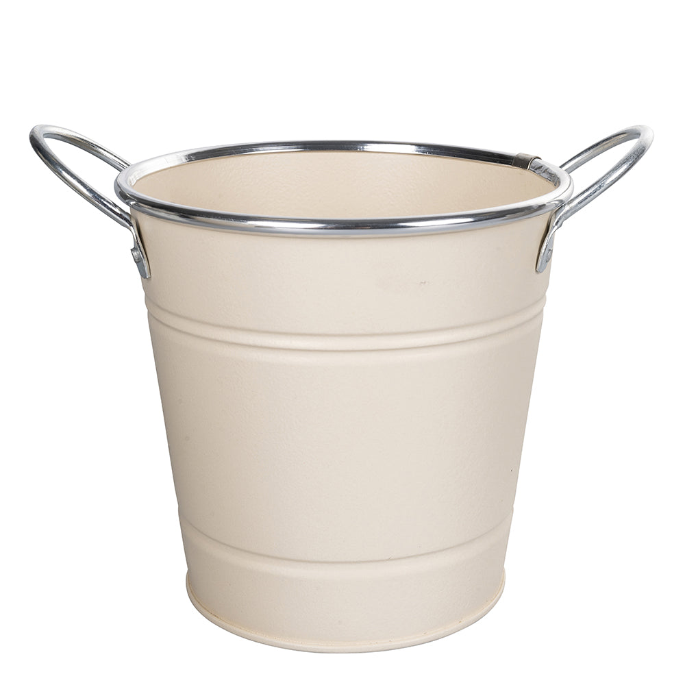 Bucket Ø 11 x h. 11 cm, colour cream