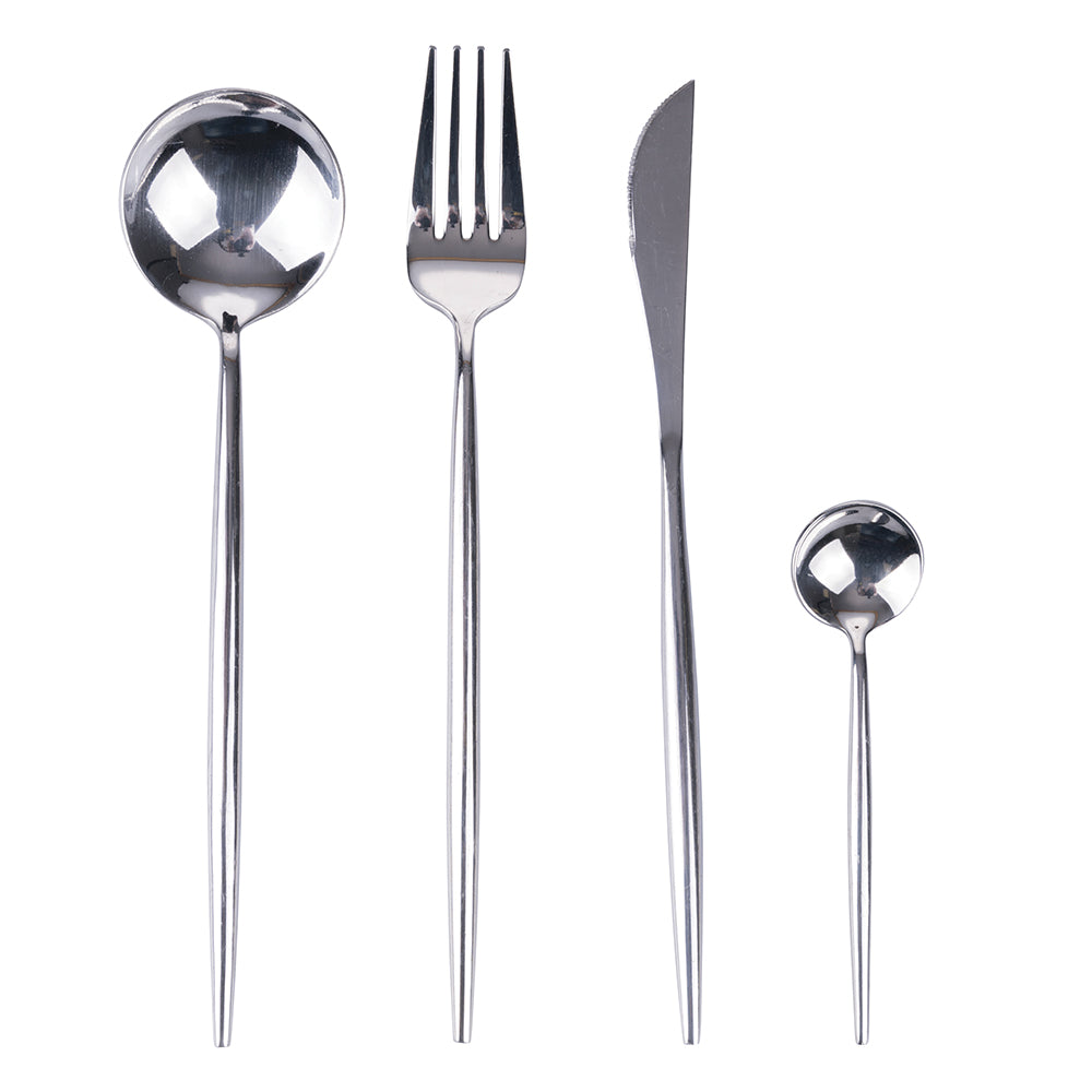 Preciosa Stainless Steel Cutlery Set 24, polished silver