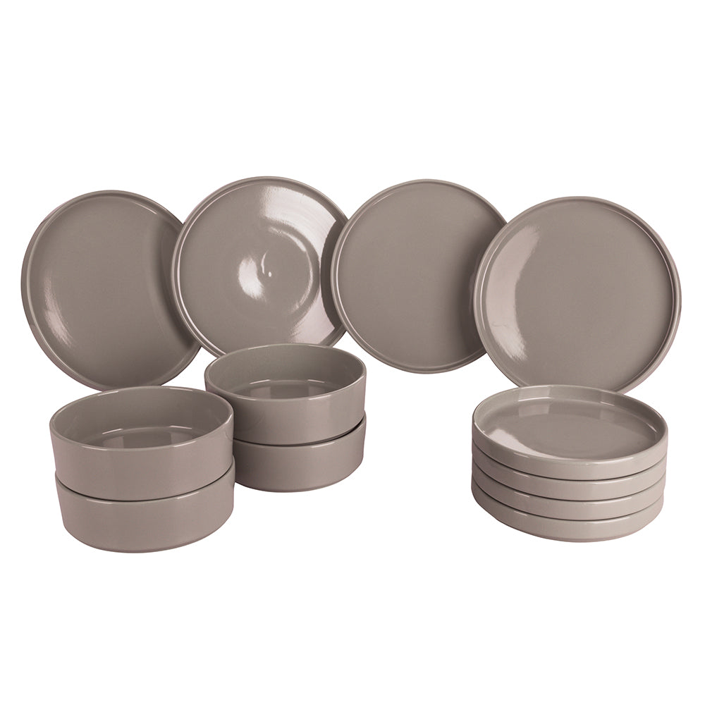 GOURMET GREY DINNER SET 12 PIECES - 5911946