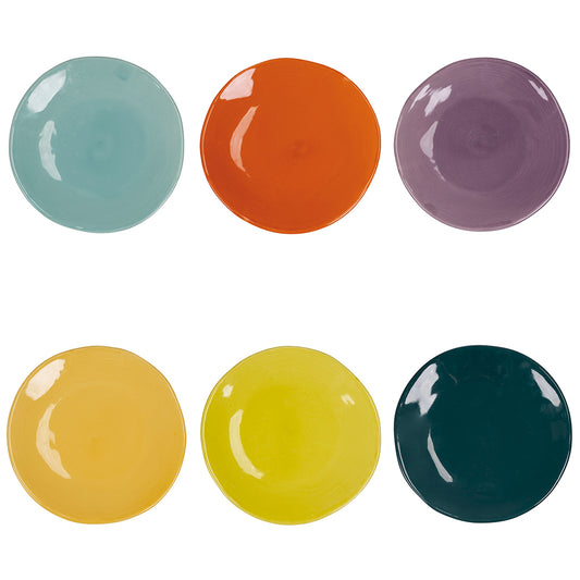 Ceramic fruit plate, irregular edge design, Made in Italy, Colour Shock