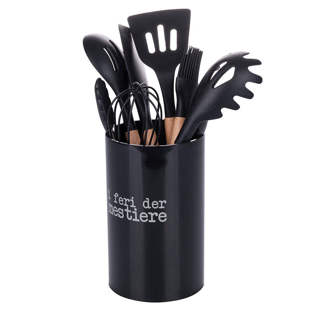 Utensil holder set with 7 silicone tools included, S.P.Q.eRe