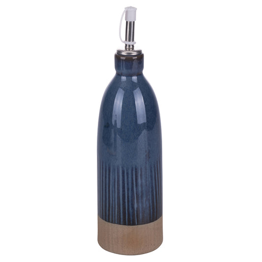 Blue ceramic oil cruet 500 ml, Reactive