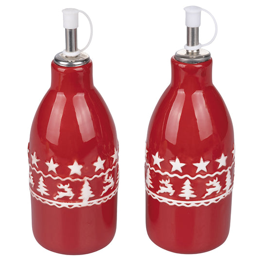 Oil and vinegar set Red Xmas