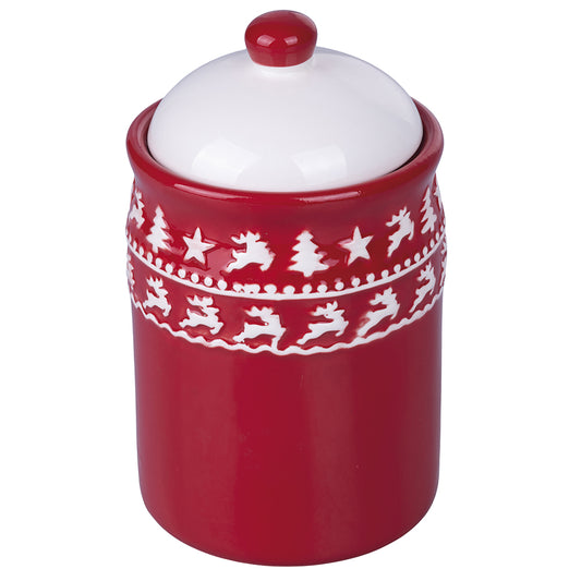 Red Xmas Christmas jar