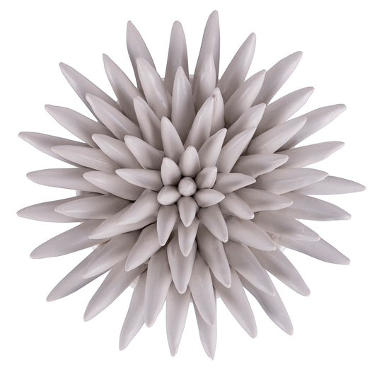 White ceramic decorative sea urchin, Fish