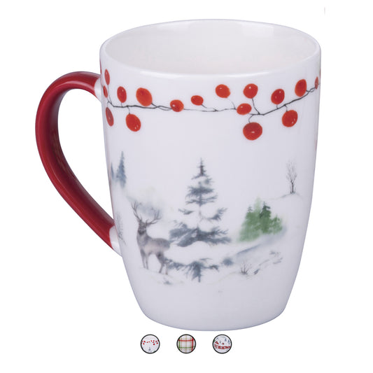 Breakfast mug in New Bone China 380 ml, Winter Xmas