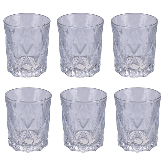 Set of 6 water glasses 300 ml glass, Glace Elegance