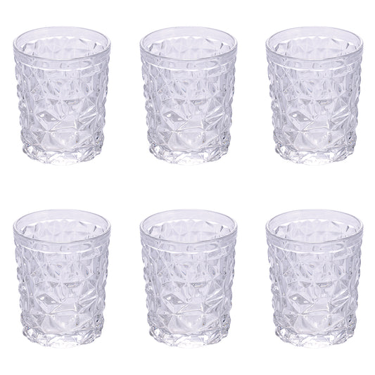 Set of 6 glass water glasses Glace Ice, 300 ml