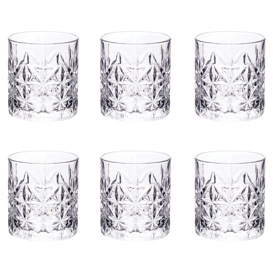 Set of 6 water glasses 320 ml glass, Glace Chic