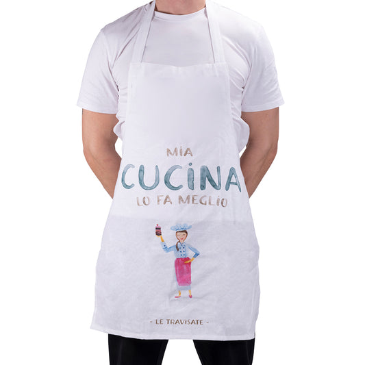 Cotton kitchen apron, Le Travisate