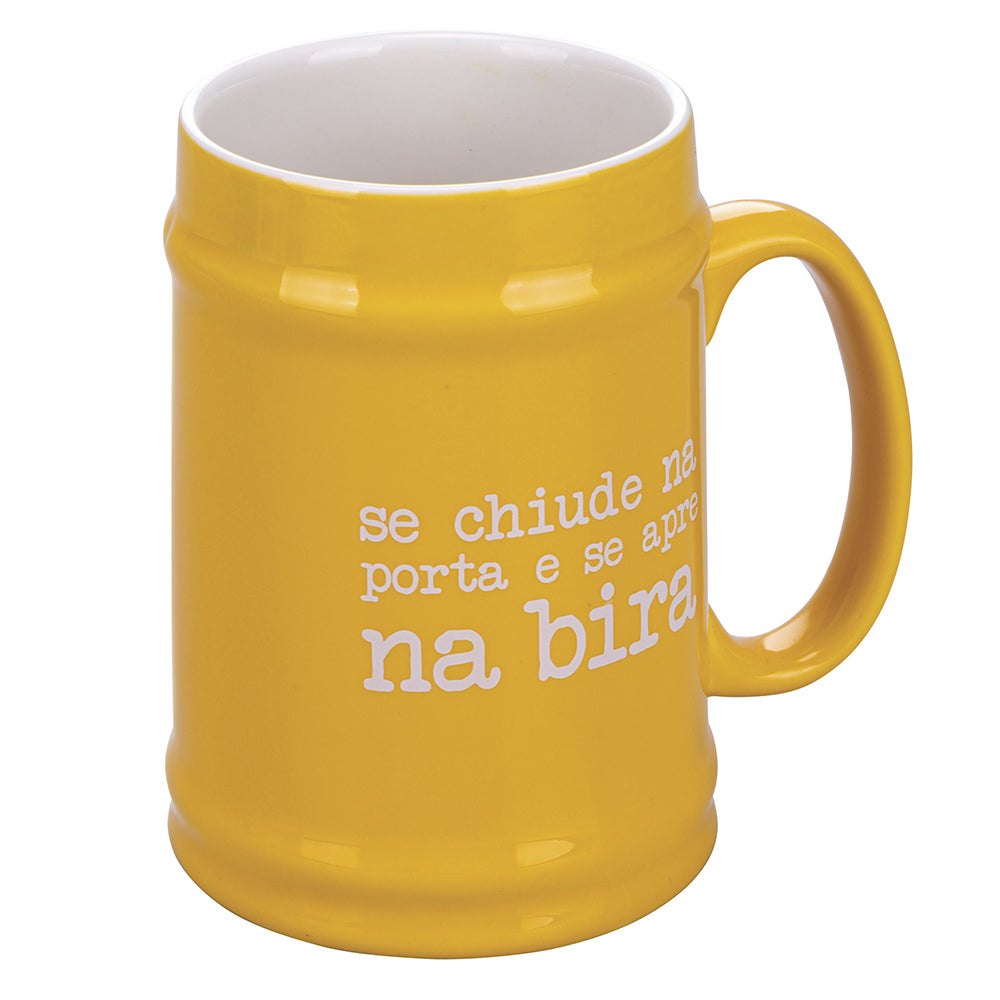 Beer mug in new bone china 500 ml yellow, S.P.Q.eRe