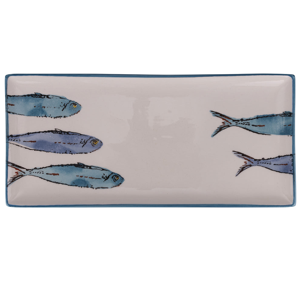 Rectangular ceramic platter 36x16 cm, Paranza