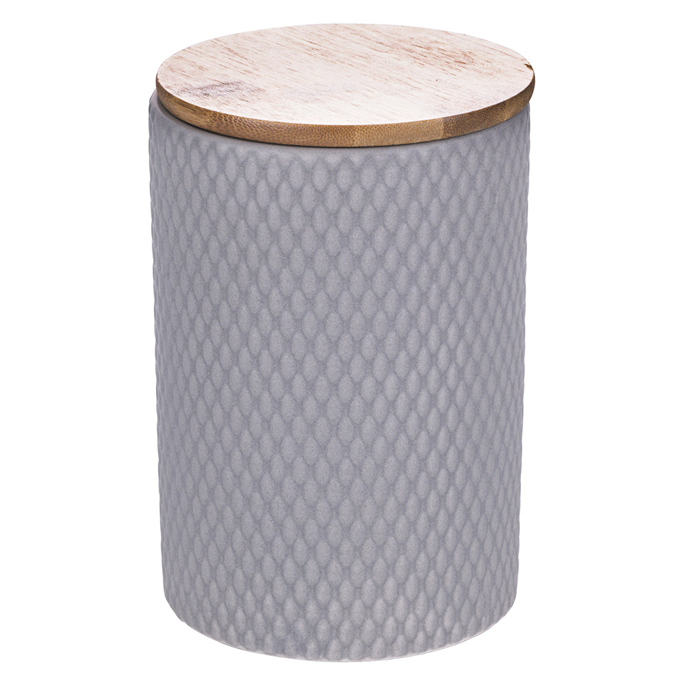 Jar 850 ml dolomite with bamboo lid Stones, Shapes