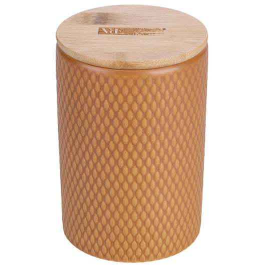 Dolomite jar 850 ml with bamboo lid Shades of Chocolate, Shapes