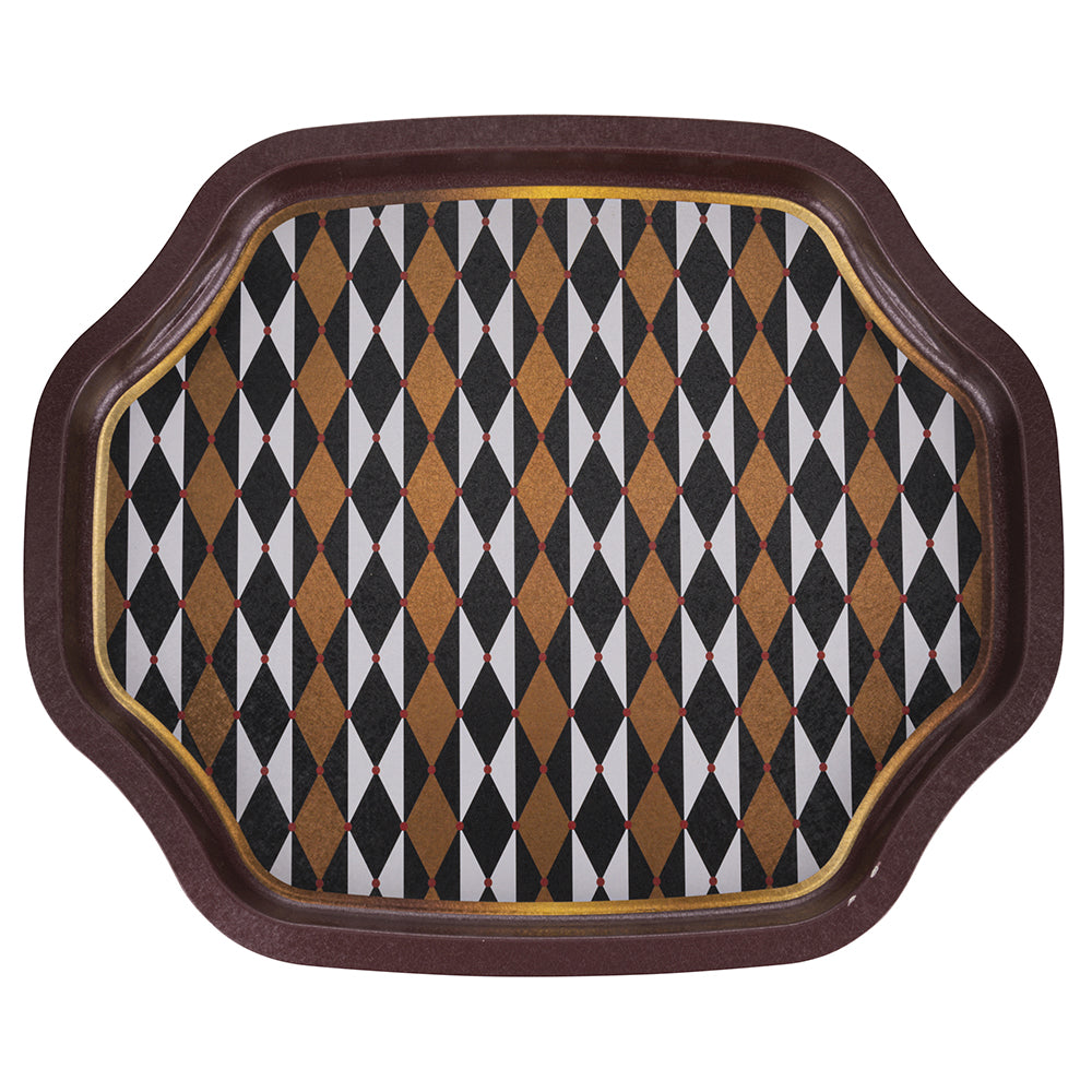 Large octagonal metal tray 33x27.5 cm, Circus