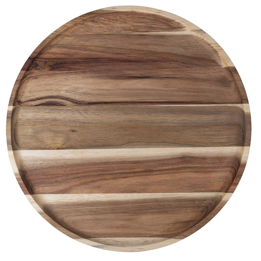 Round acacia wood cutting board/serving tray, Woody