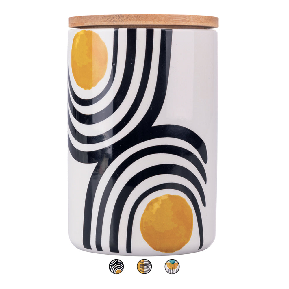 870 ml ceramic jar, bamboo lid, Venice Lido