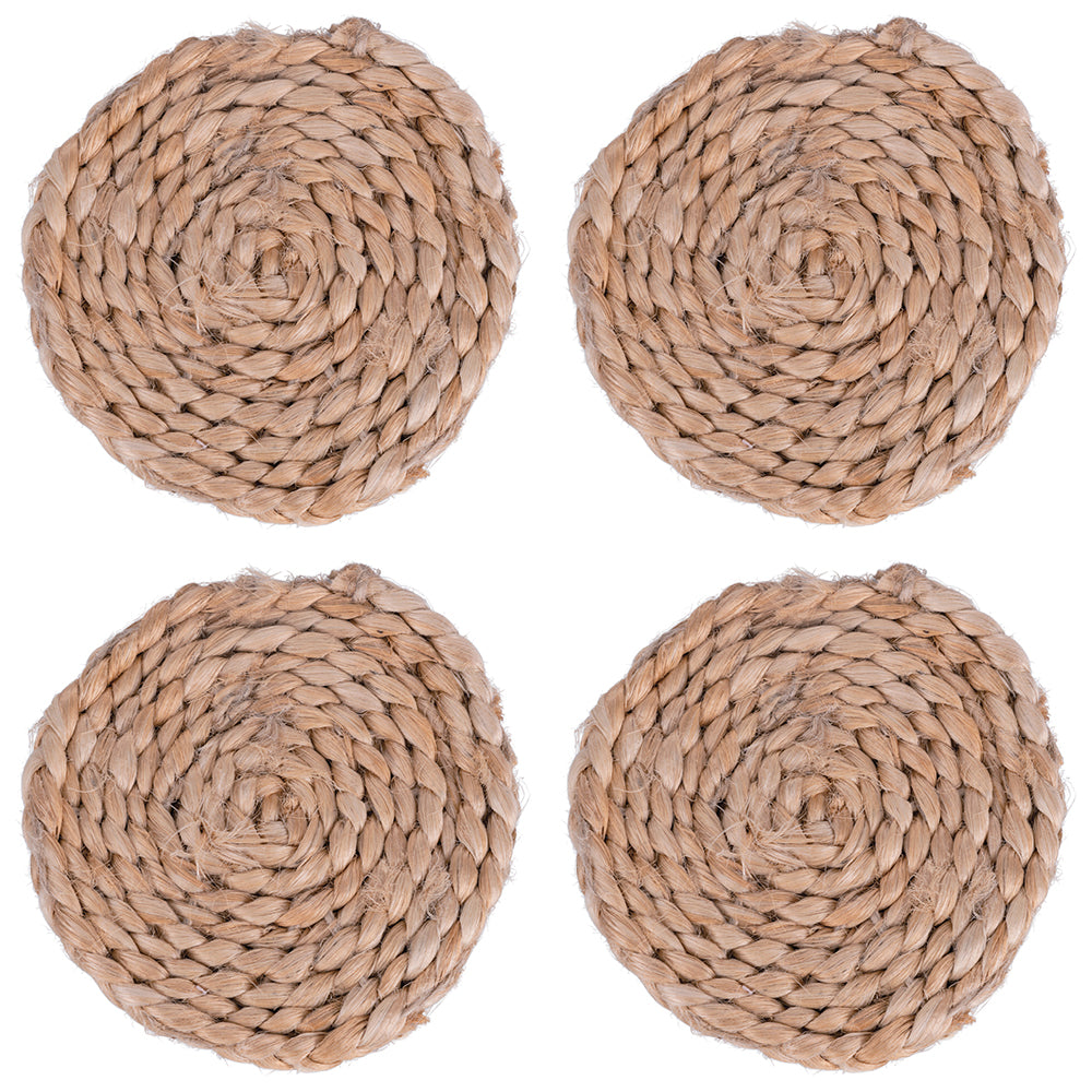 Set of 4 Jute coasters, Ø10 cm