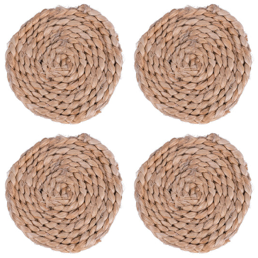 Set of 4 Jute coasters, Ø10 cm