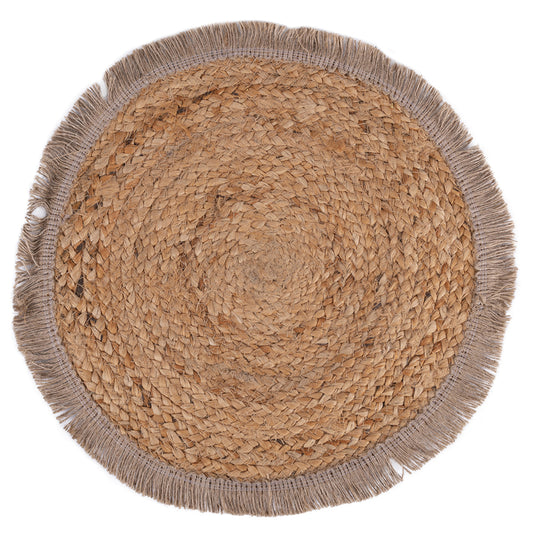 Round Jute placemat Ø 38 cm, curled edge