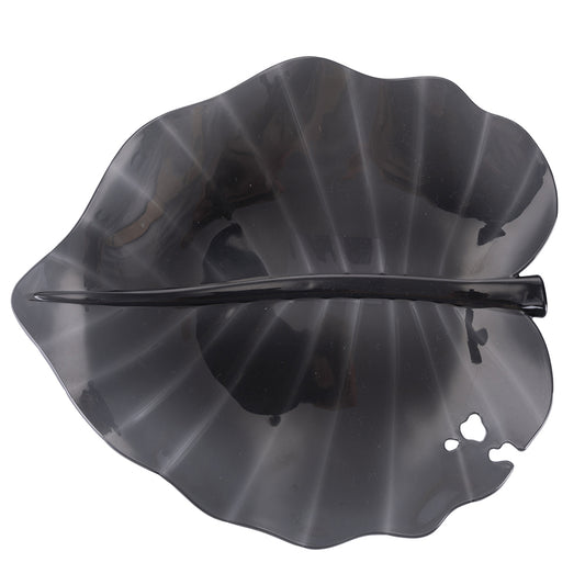 Smoked leaf saucer l. 28 cm, La Cucina