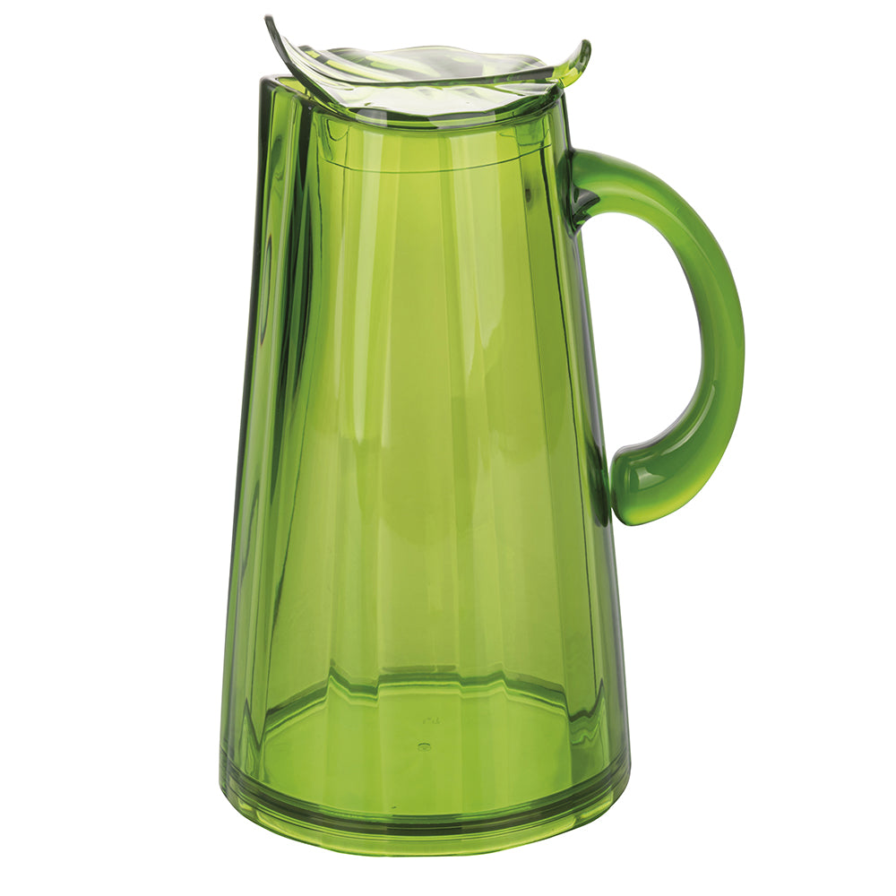 Green carafe 1.7 l, comfortable handle leaf design cap