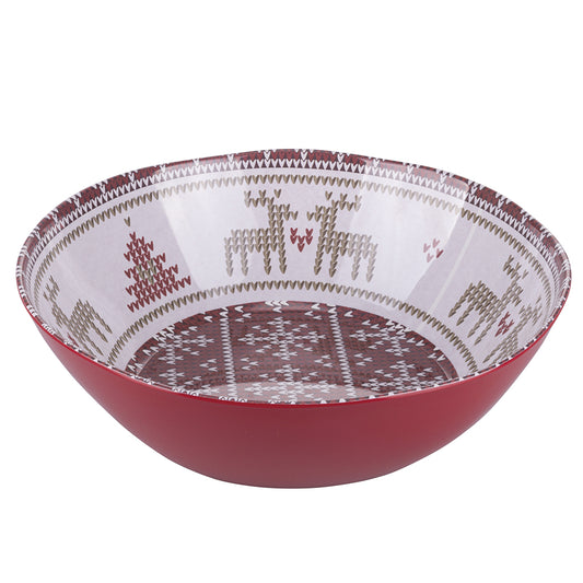 Melamine salad bowl Ø 30 cm knitting effect, Knit