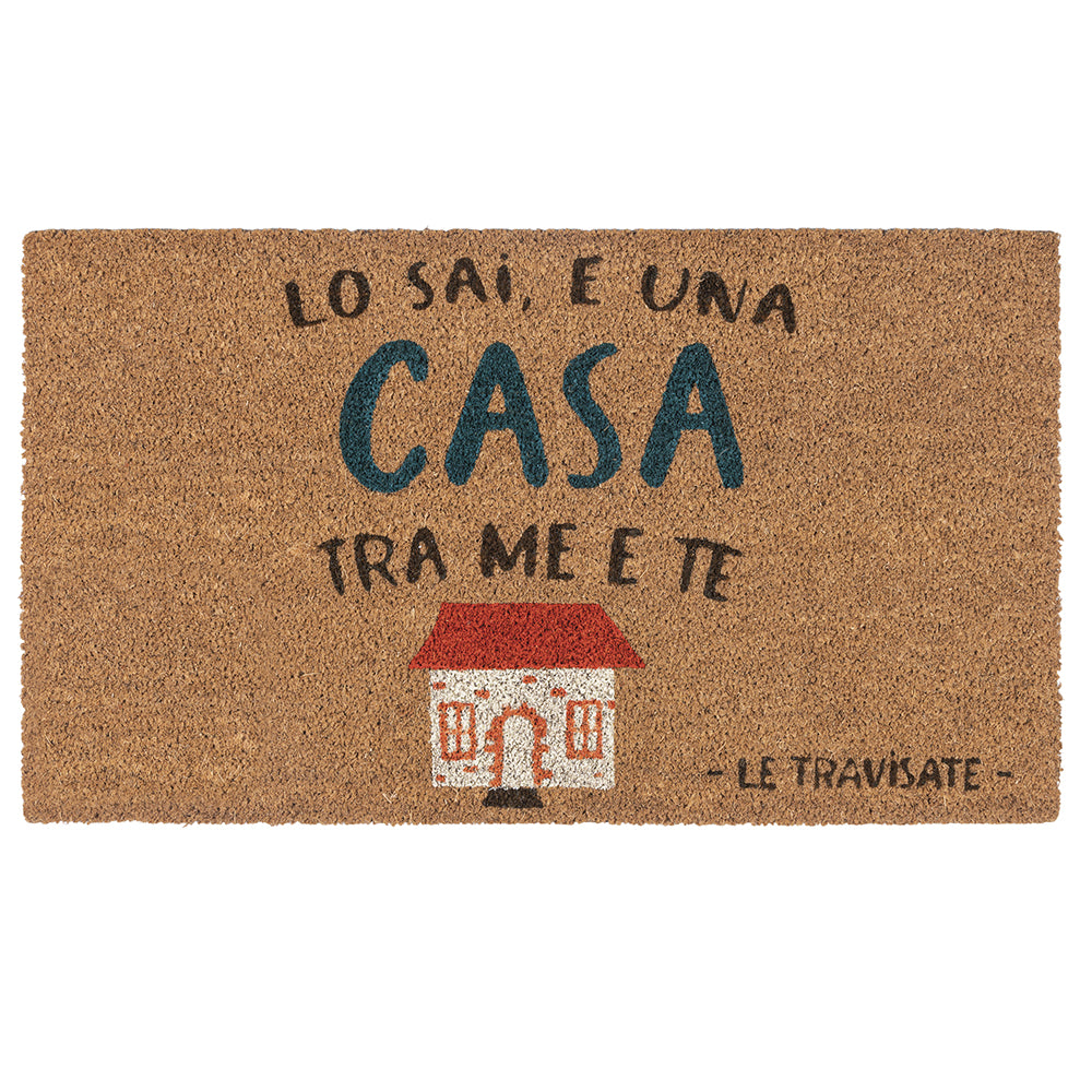 Doormat 70x40cm in coconut non-slip bottom, Le travisate