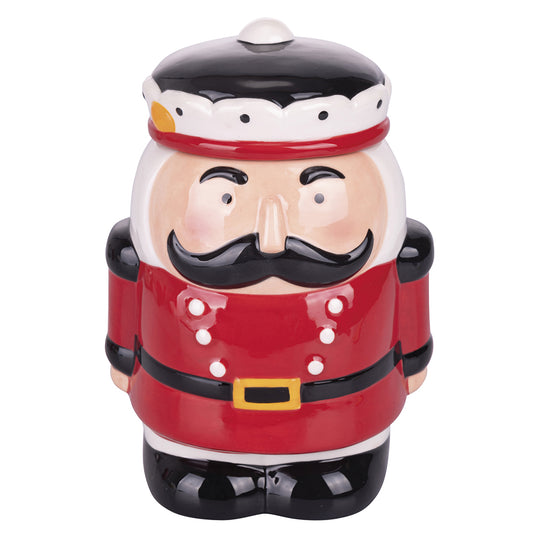 Ceramic biscuit jar with lid, Nutcracker