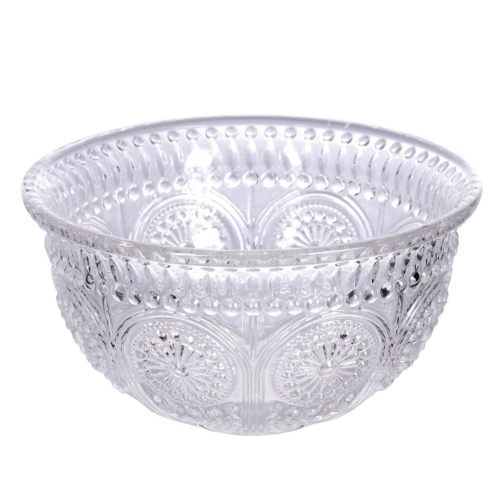 Glass bowl 380 ml with oval relief decoration, Imperial