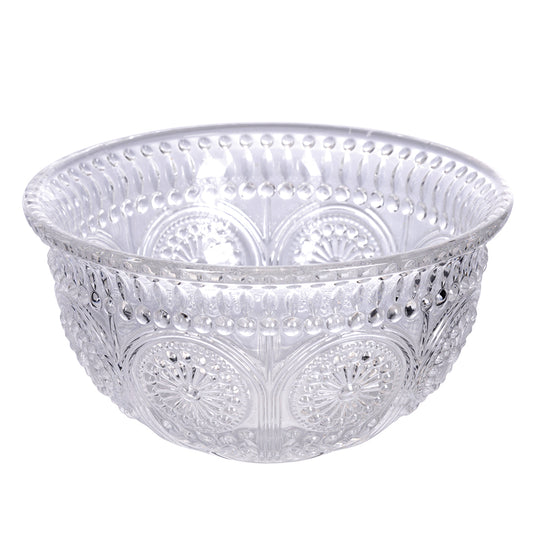 Glass bowl 380 ml with oval relief decoration, Imperial