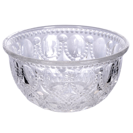 Glass bowl 380 ml with round relief decoration, Imperial